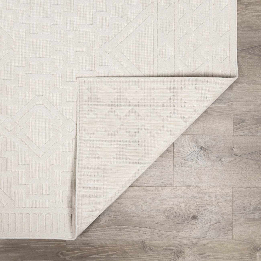 Plumtree 3D White Outdoor Rug