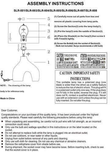 Pamanukan Black Table Lamp