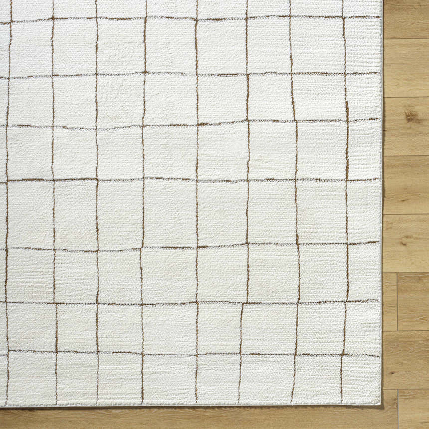 Sample Cascade Ivory Modern Grid Rug by Our PNW Home x Livabliss