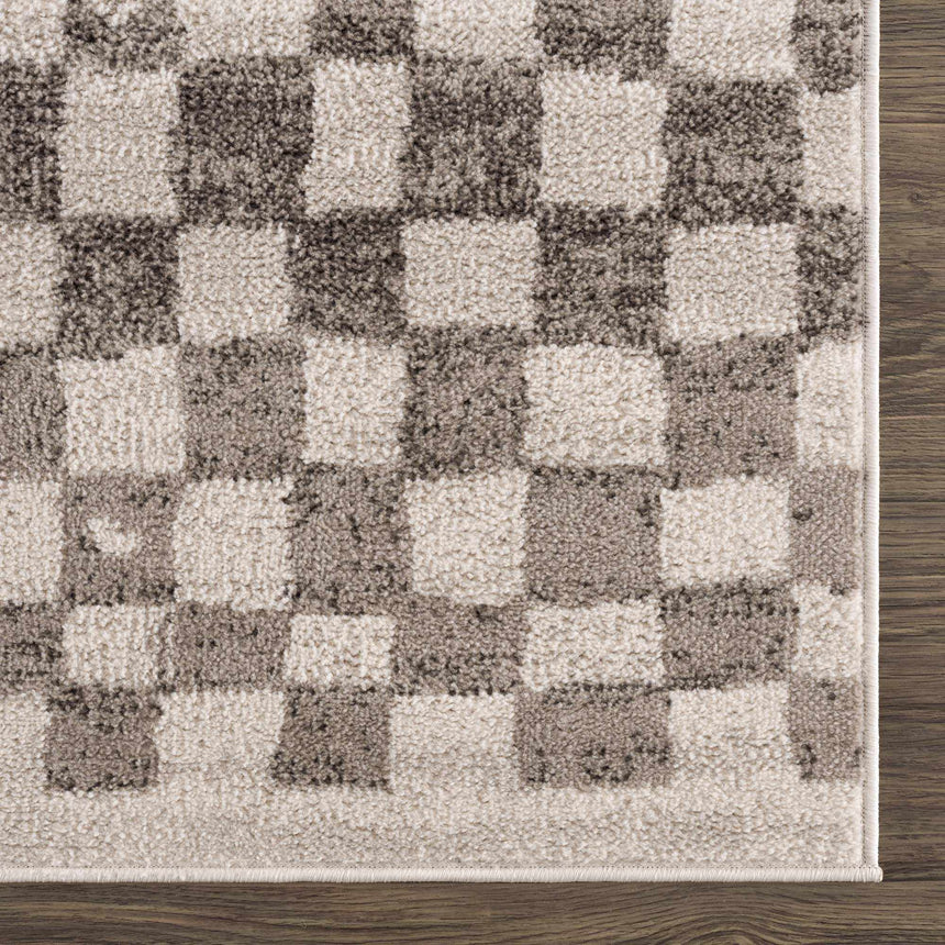 Benjy Irregular Checkboard Rug - Beige