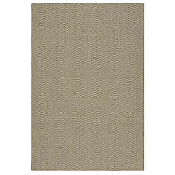 Close-up of Dalyn Provo PV2 Gold Area Rug featuring a subtle chestnut and gold herringbone pattern.