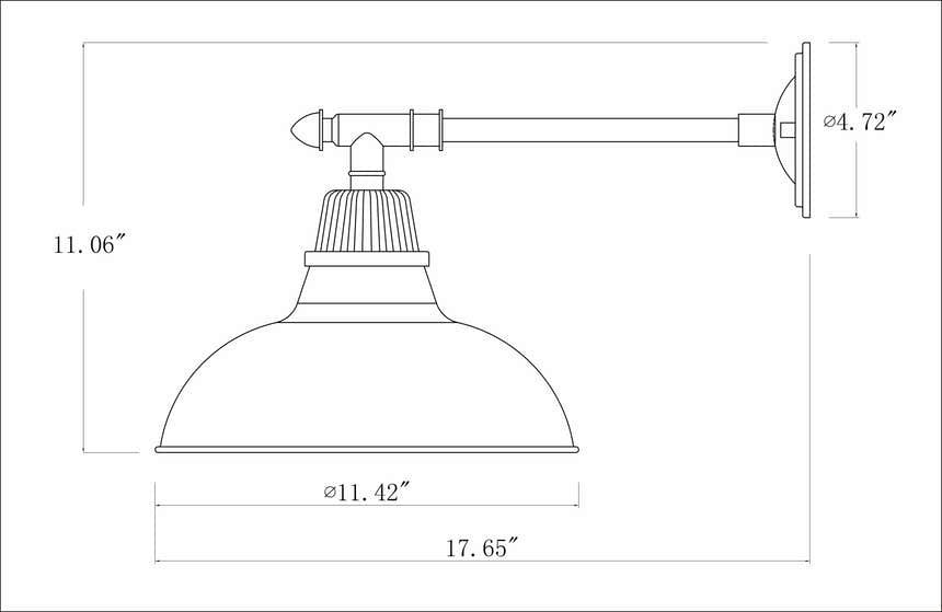 Palmariggi Black Outdoor Wall Sconce