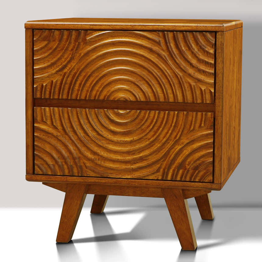 Acacia Harmony Nightstand with 2 Drawers