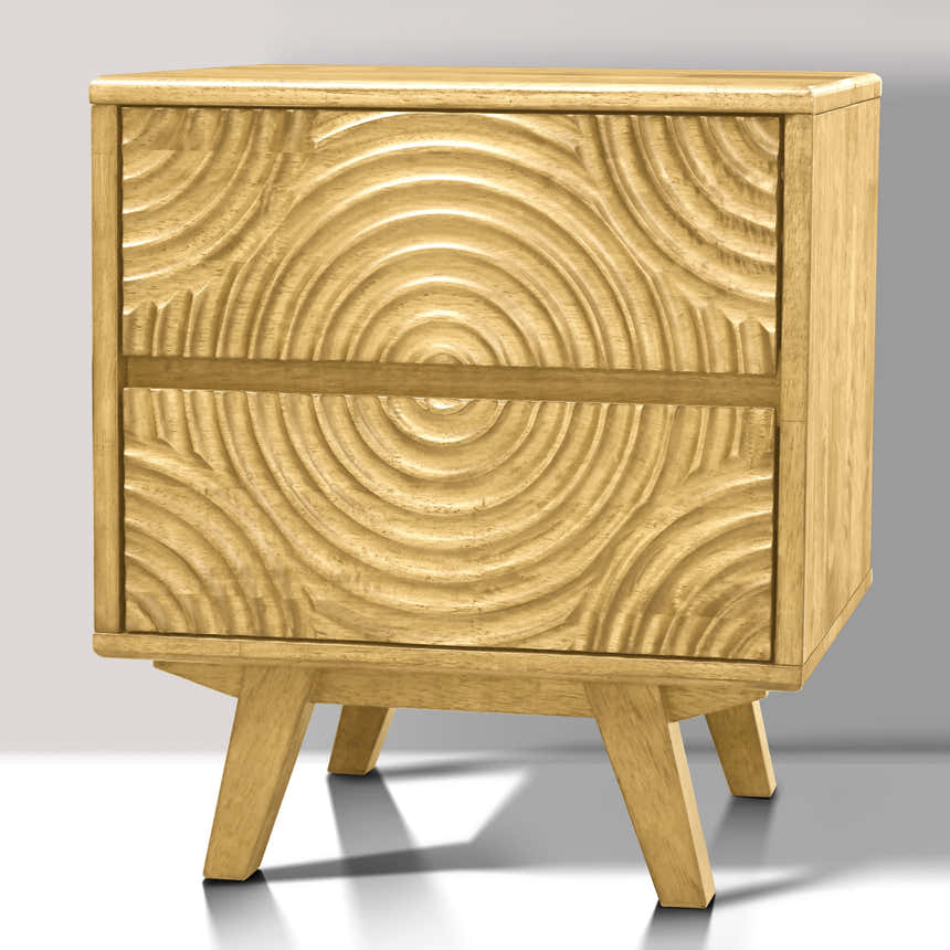 Acacia Harmony Nightstand with 2 Drawers