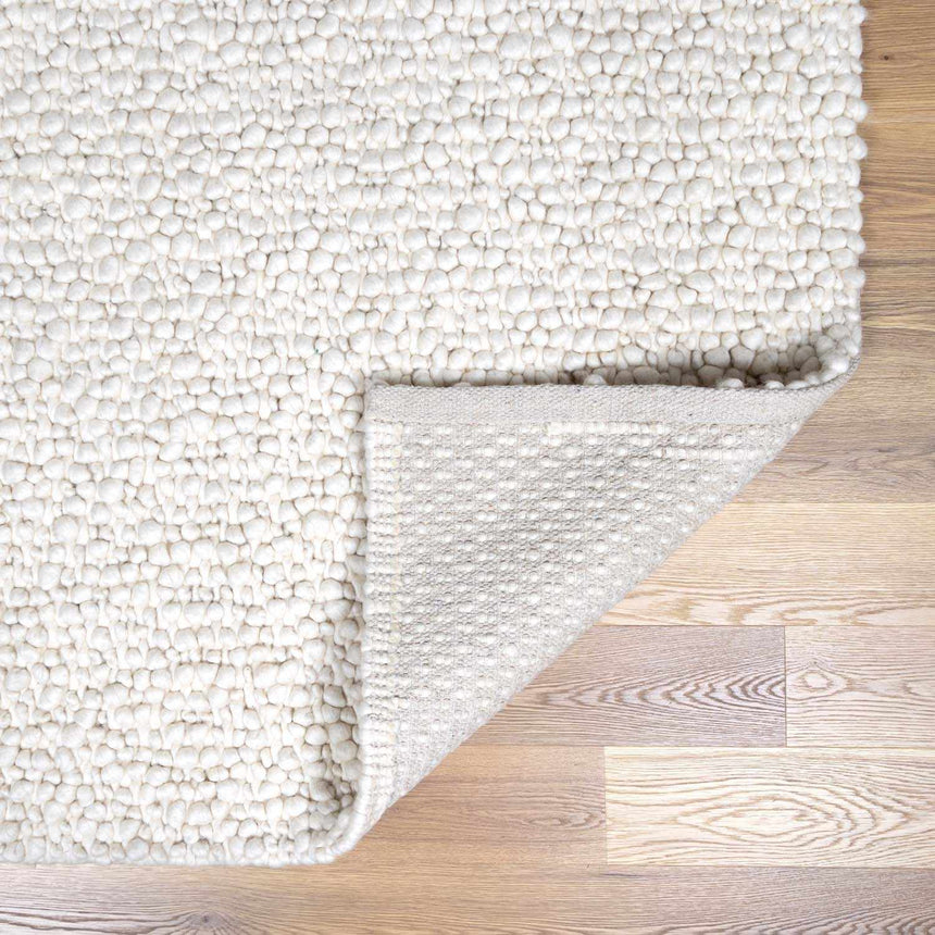 Rockfish Ivory Premium Hand Woven Wool Rug