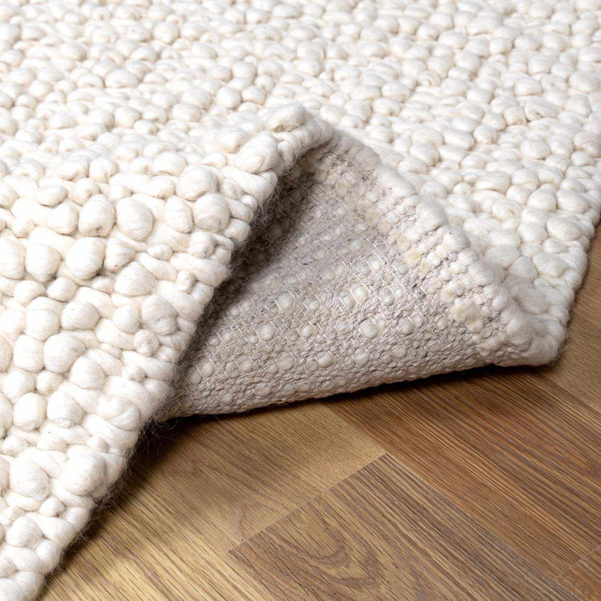 Rockfish Ivory Premium Hand Woven Wool Rug
