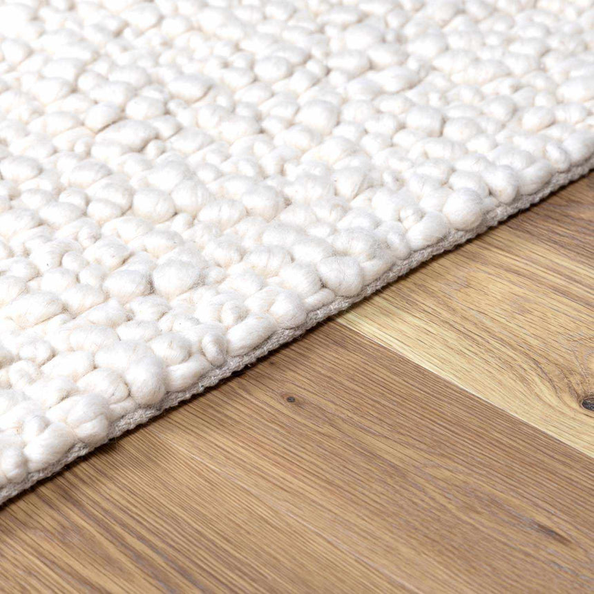 Rockfish Ivory Premium Hand Woven Wool Rug