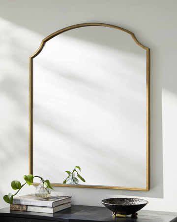 Catai Gold Mirror with Iron Base