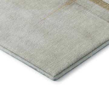 Close-up of the Dalyn Luxury Ravenna RN9 Putty Washable Area Rug, showing its beige and putty colors and soft texture.