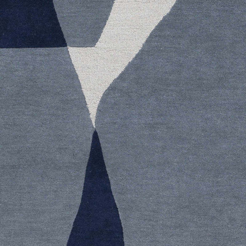 Sample Robbins Modern Blue Wool Rug