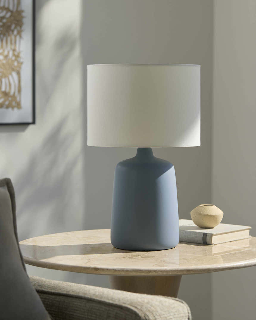Rolleville Pale Blue Table Lamp