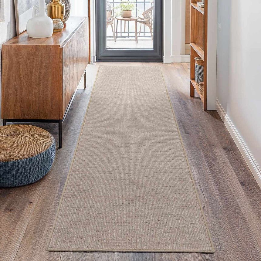 Chandler Light Brown Cut and Sew Custom Runner Rug