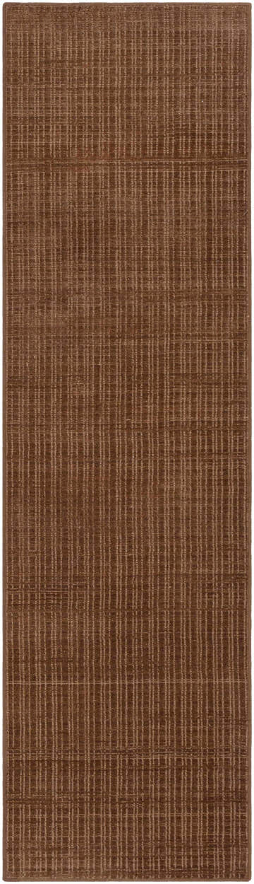 Gunther Dark Brown Hand Loomed Cut and Sew Custom Runner Rug