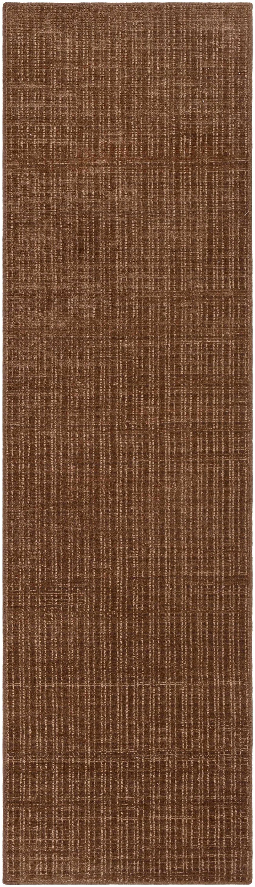 Gunther Dark Brown Hand Loomed Cut and Sew Custom Runner Rug