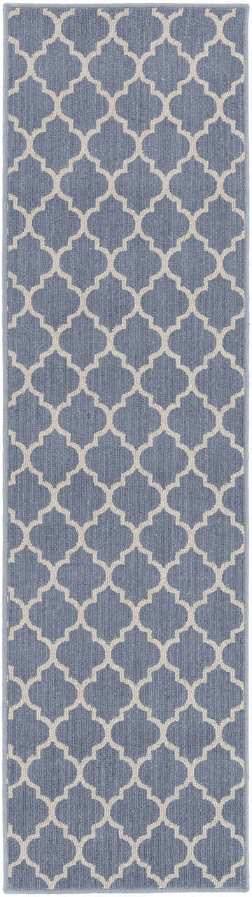 Leora Dark Blue Cut and Sew Custom Runner Rug