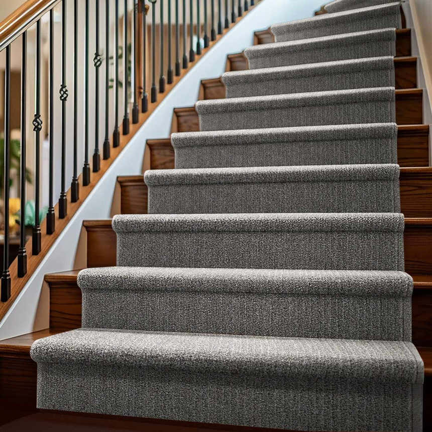 Maeve Gray Cut and Sew Custom Runner Rug