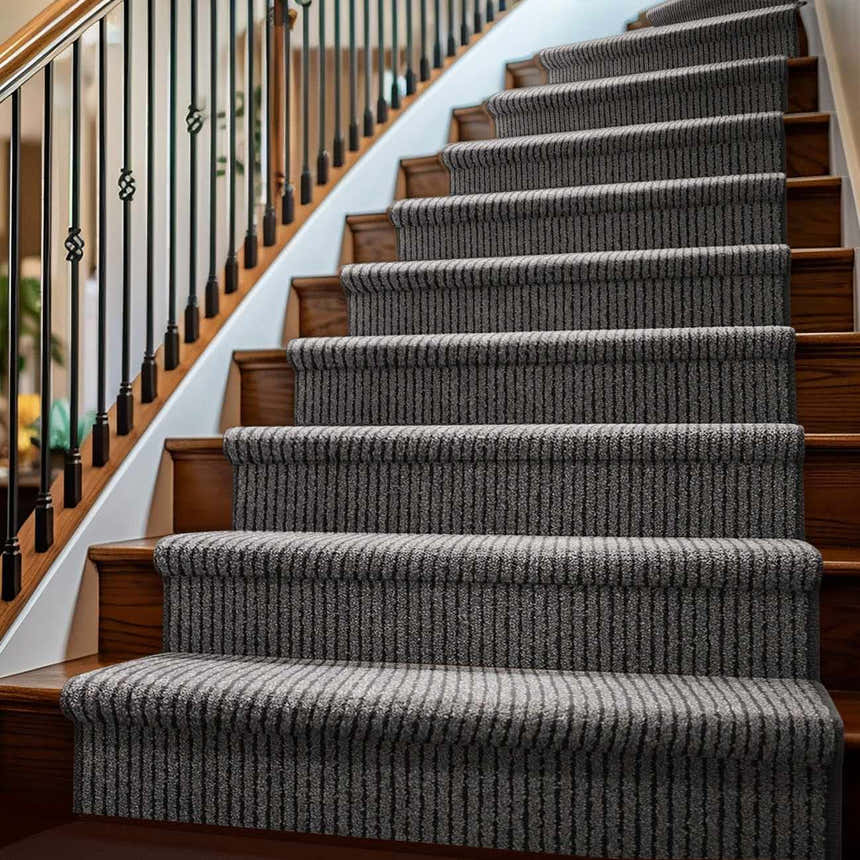 Maeve Charcoal Cut and Sew Custom Runner Rug