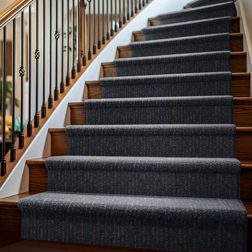 Navy Maeve Cut and Sew Custom Runner Rug