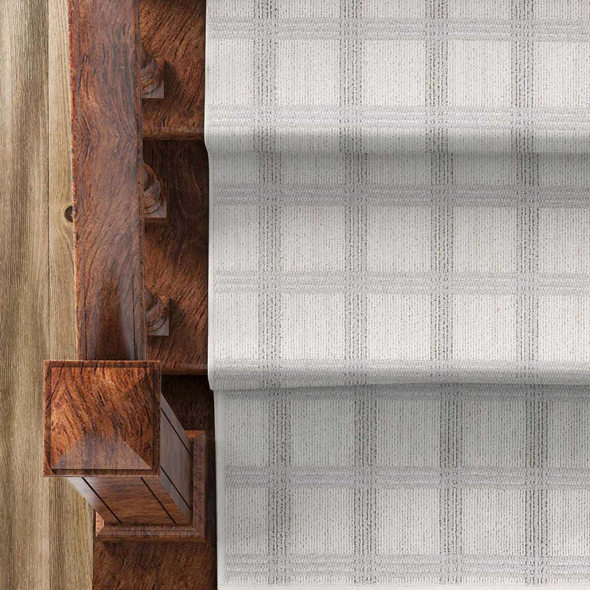 Oretha Off White Checkered Cut and Sew Custom Runner Rug