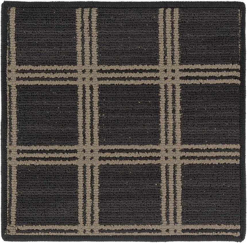 Oretha Charcoal Checkered Cut and Sew Custom Runner Rug
