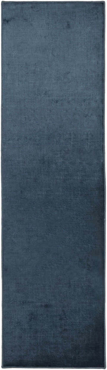 Pamela Dark Blue Hand Loomed Cut and Sew Custom Runner Rug