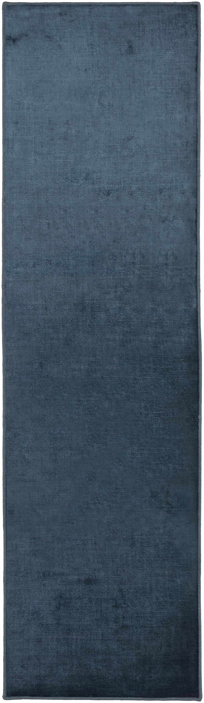 Pamela Dark Blue Hand Loomed Cut and Sew Custom Runner Rug