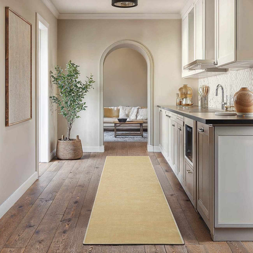 Pamela Light Brown Cut and Sew Custom Runner Rug