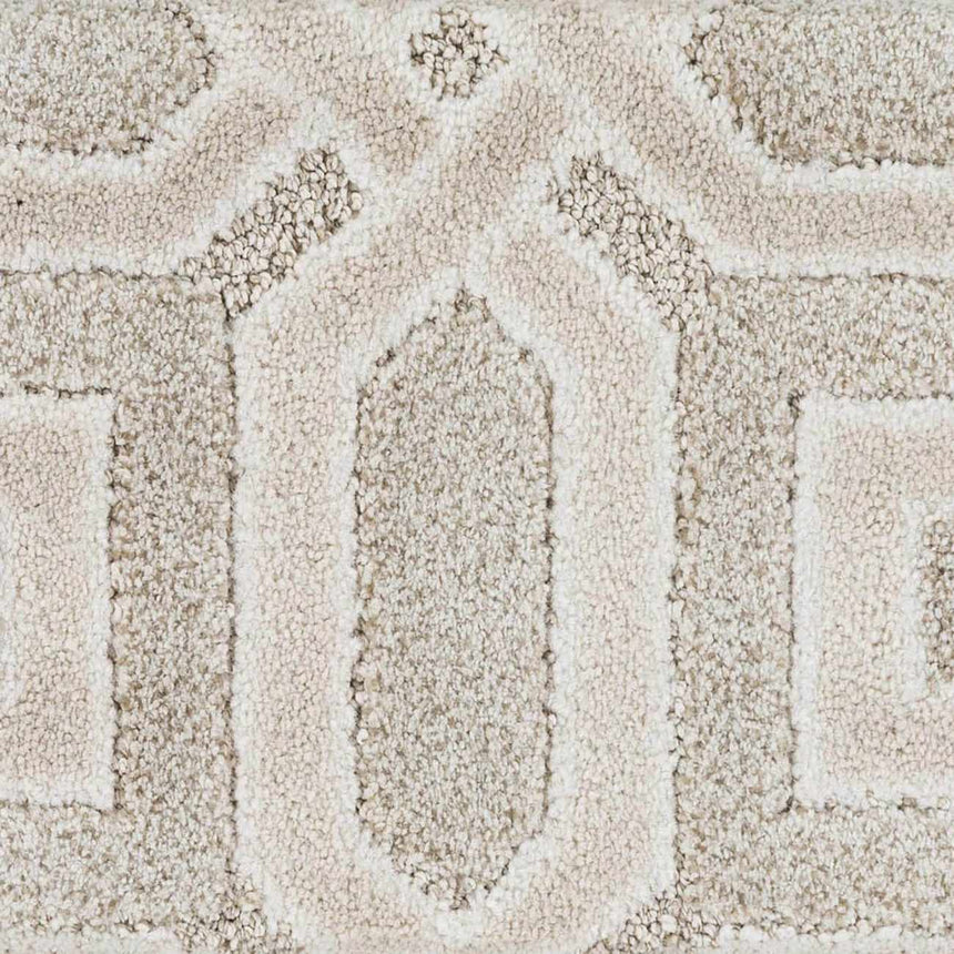 Patrick Beige Geometric Cut and Sew Custom Runner Rug