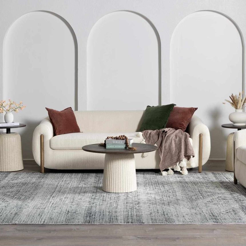 Barny Gray Blue Washable Rug