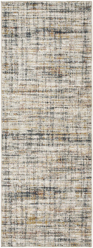 Close-up of Jules Area Rug. Lambswool and light brown rug with a contemporary, abstract pattern and soft texture. Design-Runner-2773