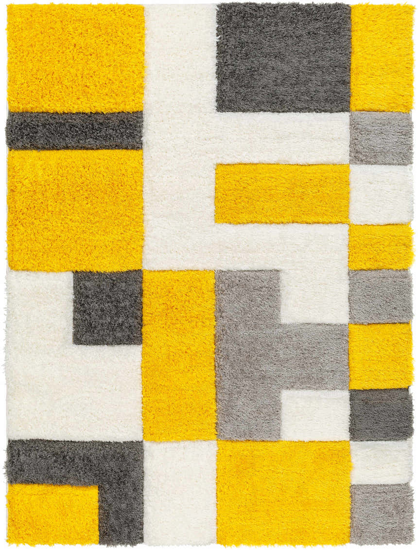 Sample Greya Yellow & Gray Area Rug - Clearance