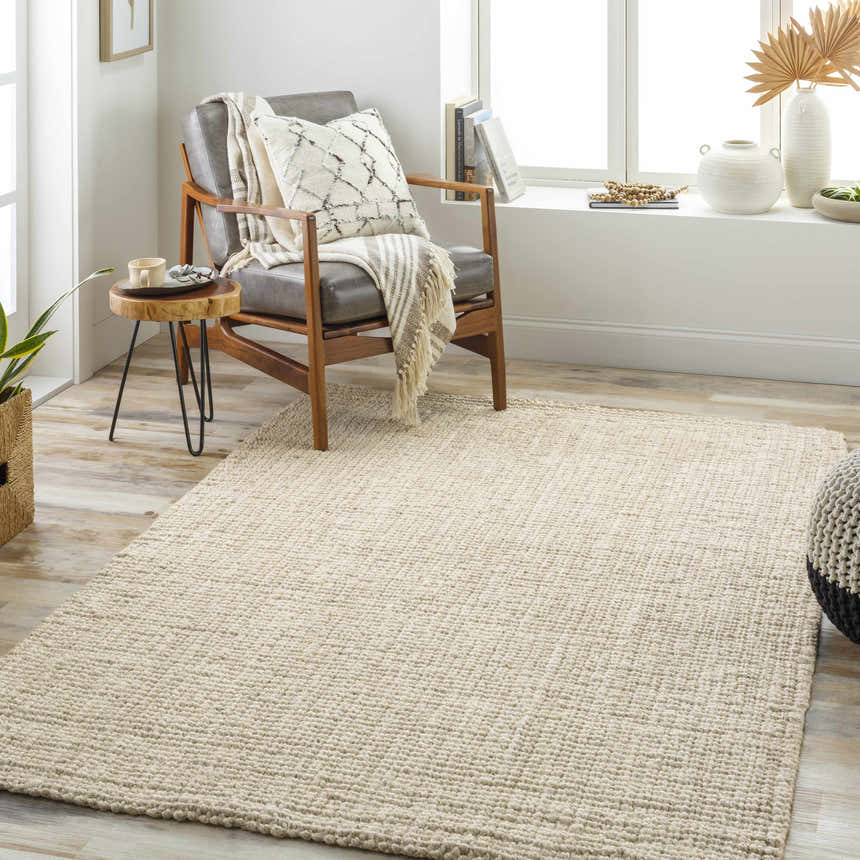 Made to Order Custom Size Calla Jute Beige Area Rug - Livabliss x Becki Owens