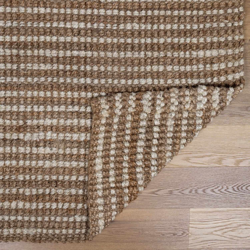 Made to Order Custom Size Ambel Tan Camel Jute Rug