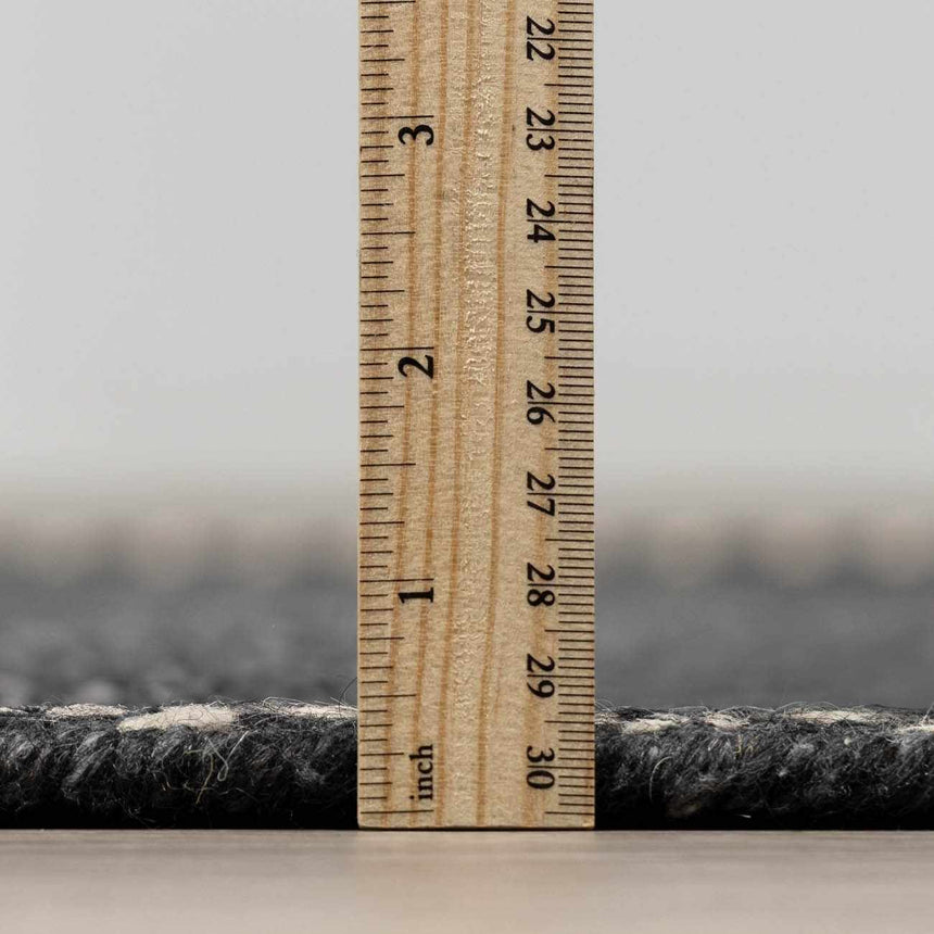 Ailie Bordered Charcoal Wool Rug