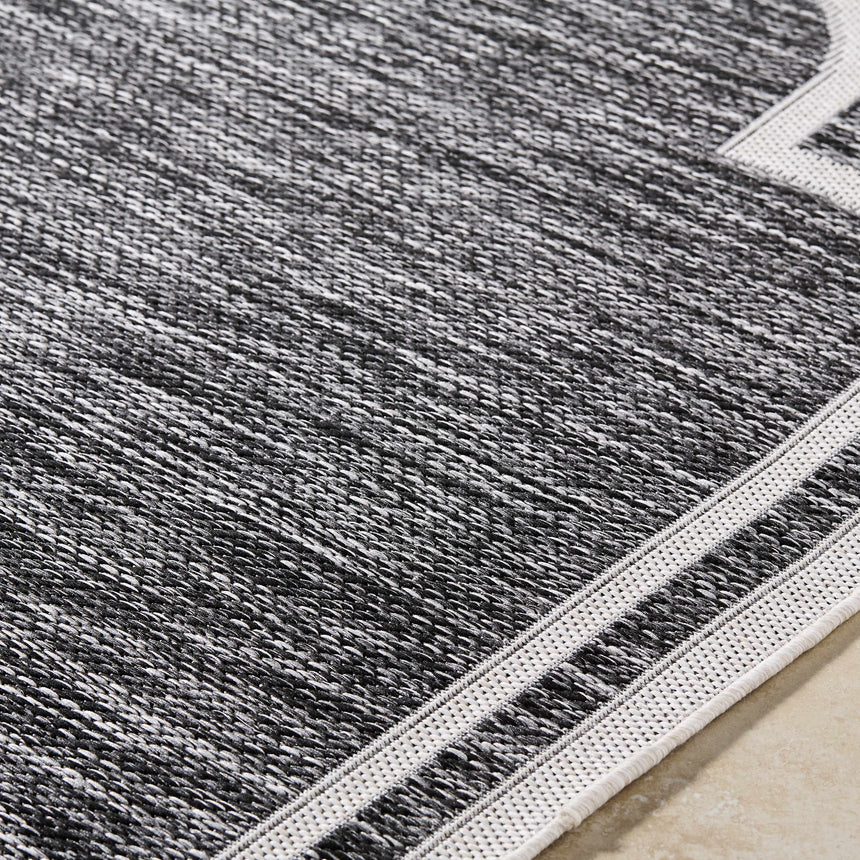 Arnola Black Outdoor Rug