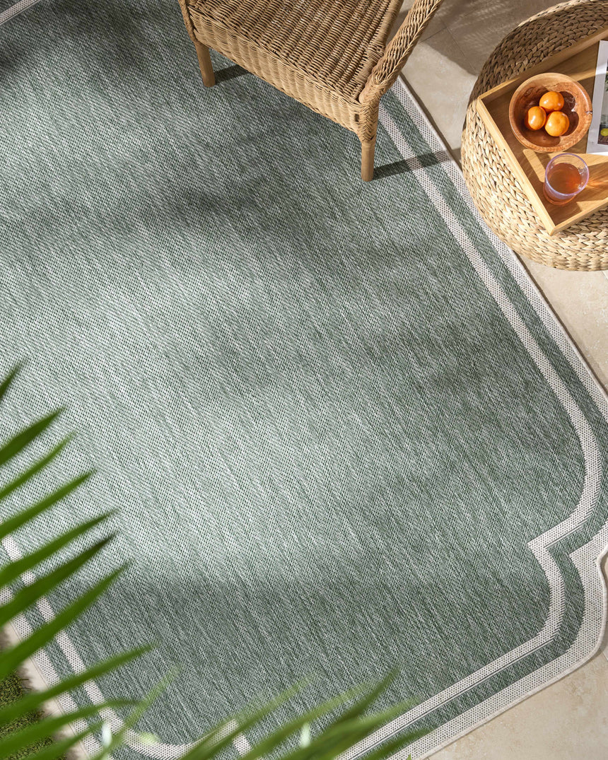 Arnola Green Outdoor Rug