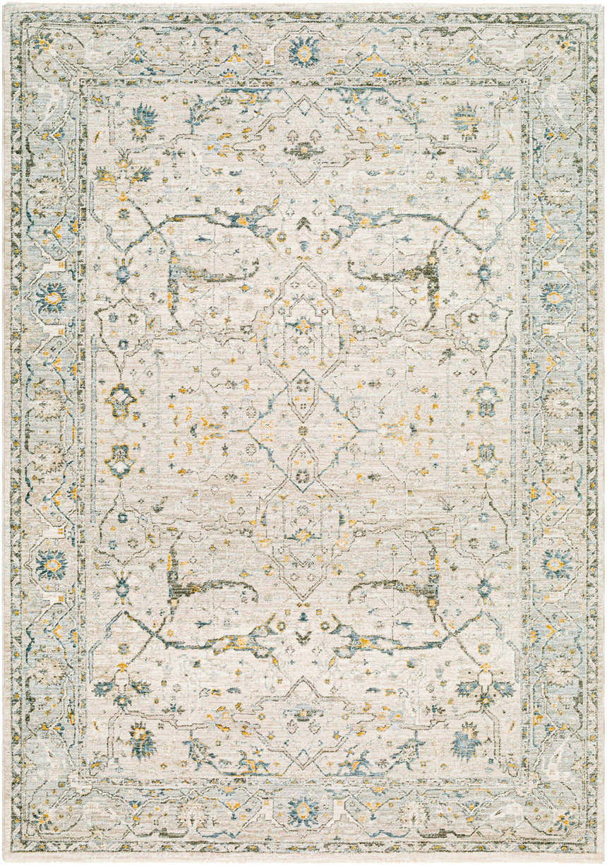 Sample Aviva Off-White Textured Rug with Fringes