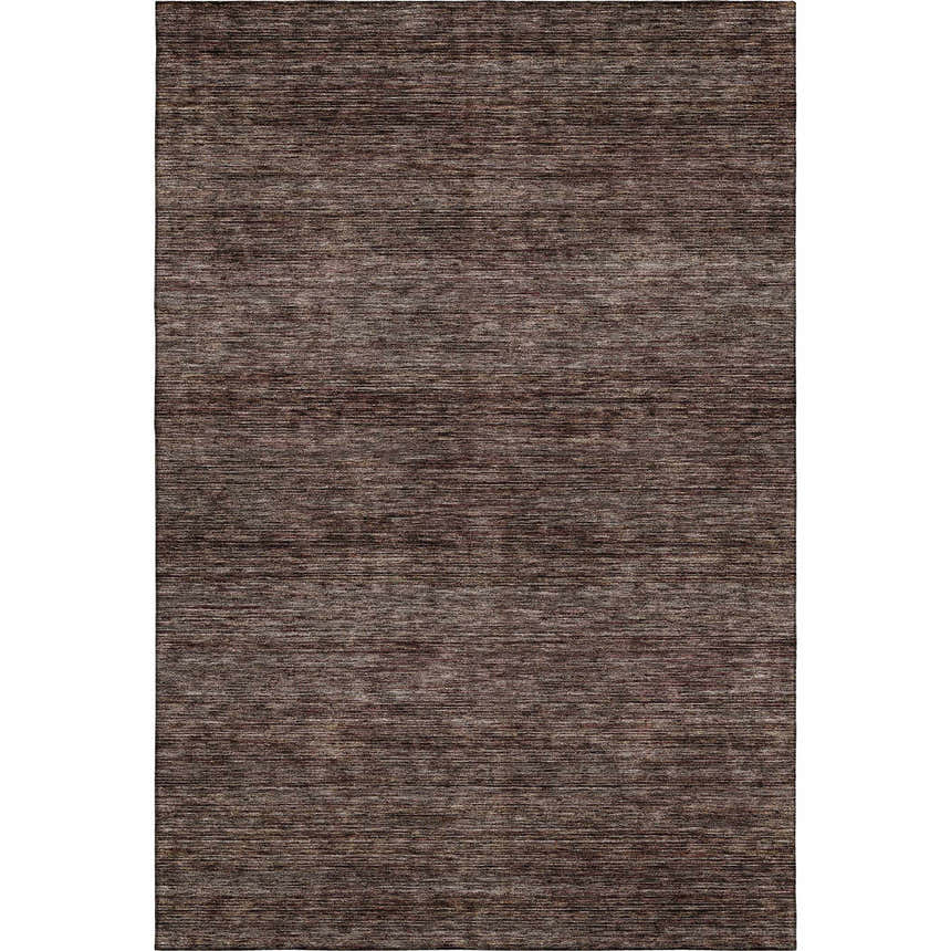 Close-up of the Dalyn Luxury Soft Essentials SE1 Fudge Washable Area Rug, showcasing its subtle horizontal texture and rich fudge color.