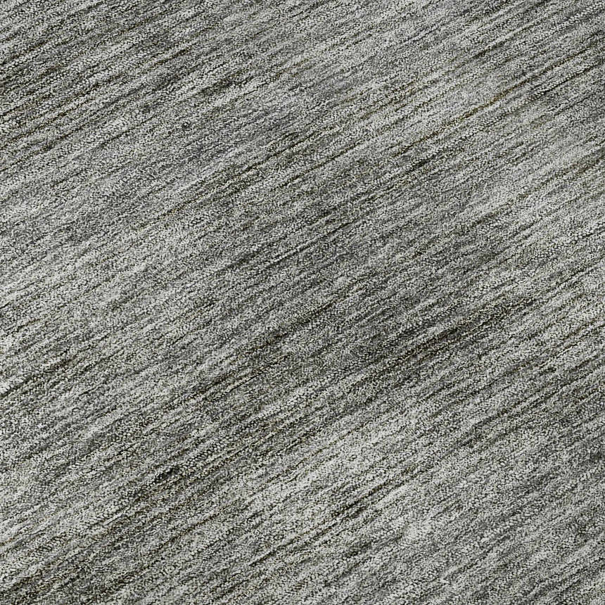 Close-up of the Dalyn Luxury Soft Essentials SE1 Gray Washable Area Rug showing taupe color and subtle linear pattern.