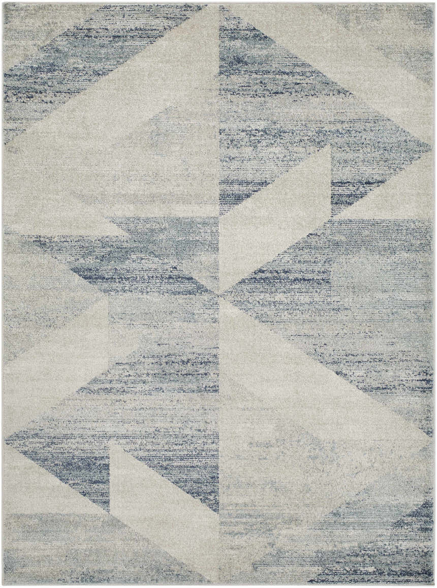 Sample Seana Blue Geometric Area Rug - Clearance