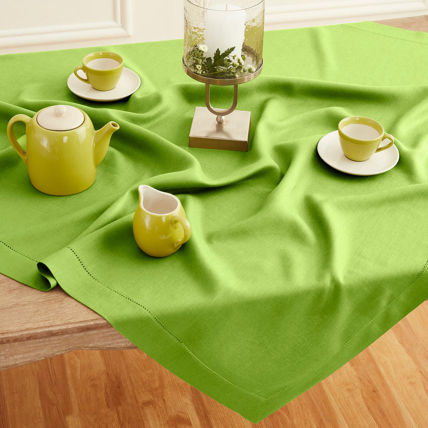 Classic Hemstitch Table Throw
