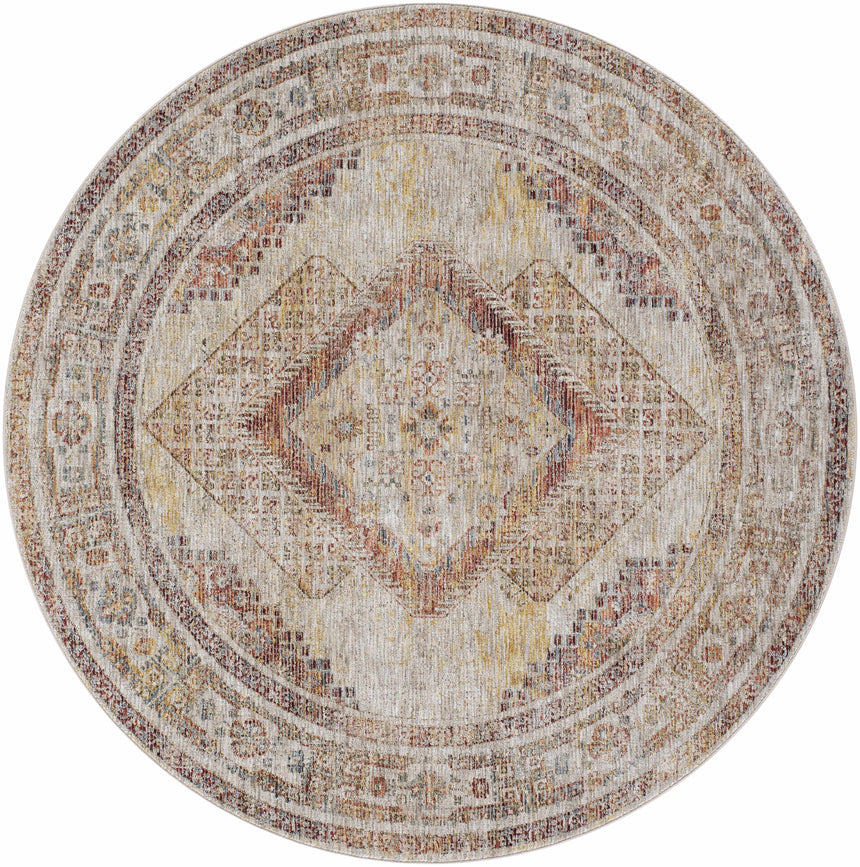 Moya Tan Rich Textured Traditional Rug
