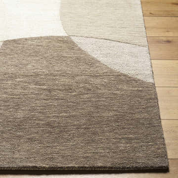 Made to Order Custom Size Cassiopeia Dark Brown & Beige Area Rug