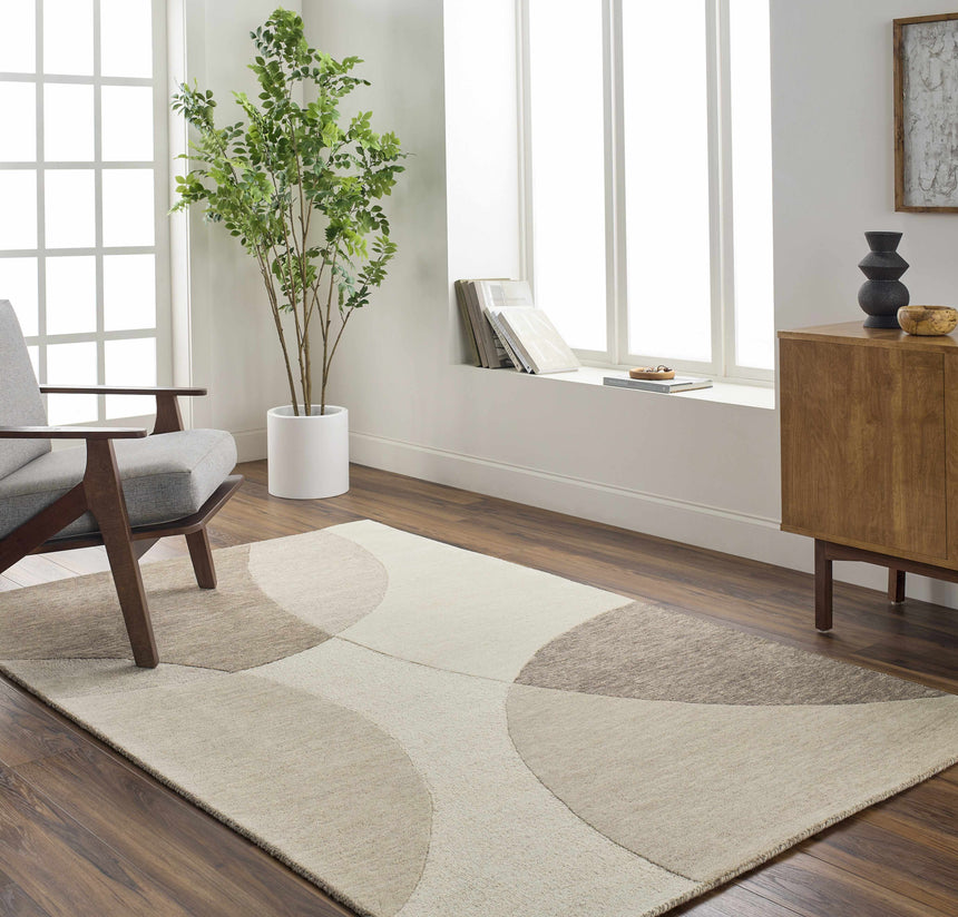 Made to Order Custom Size Cassiopeia Dark Brown & Beige Area Rug