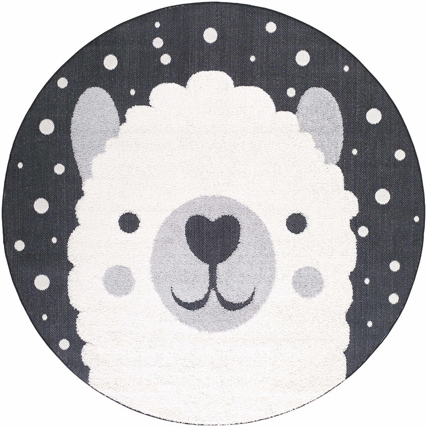Kids Llama Animal Print Nursery Area Rug - Clearance
