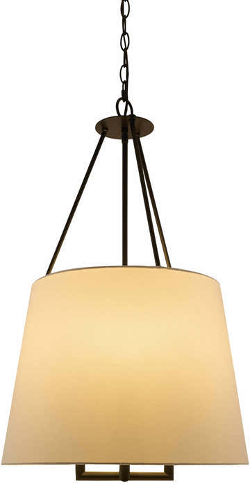Light Gray Traditional Chandelier with linen details for dining or living rooms