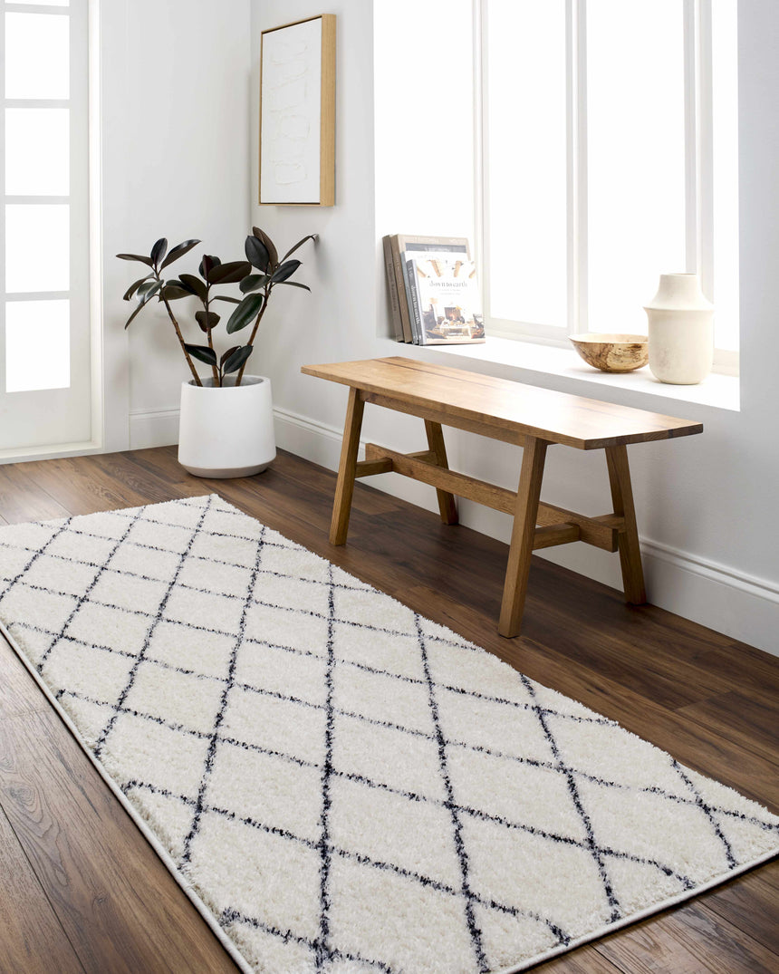 Deza Beige Washable Area Rug - Clearance