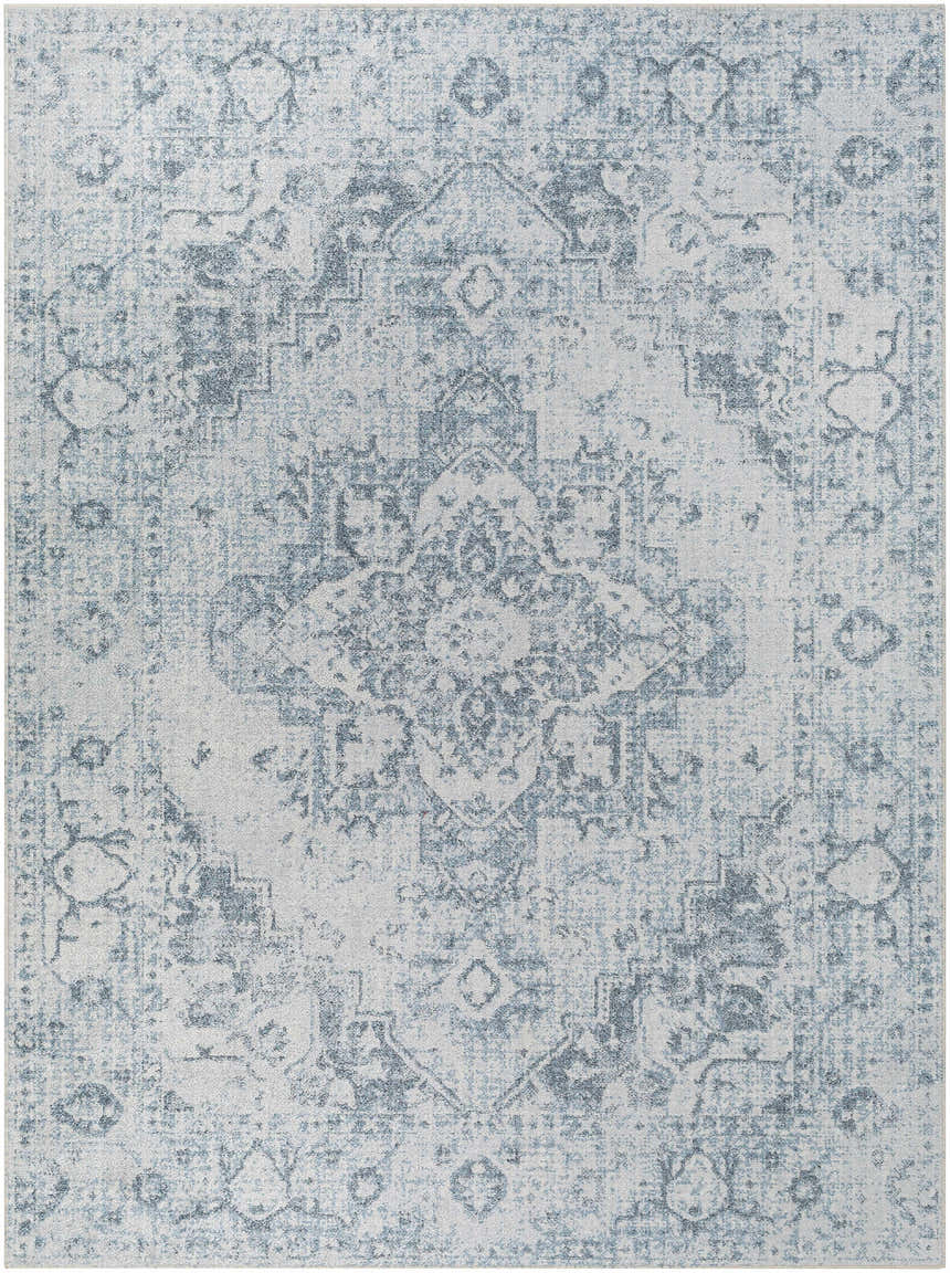 Sample Ankti Aqua Washable Area Rug - Clearance