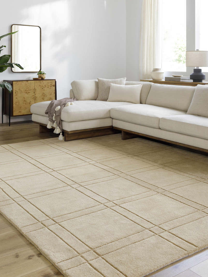 Made to Order Custom Size Sixto Tan Area Rug