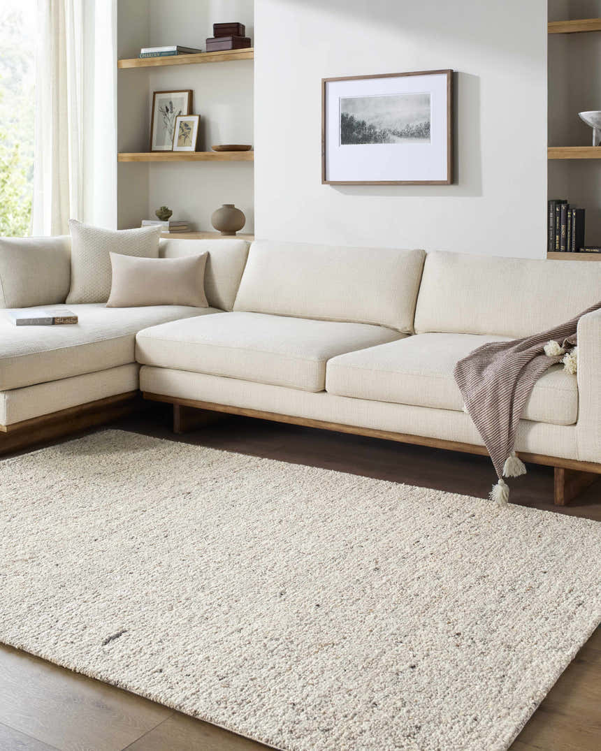 Made to Order Custom Size Sevan Beige Wool Area Rug